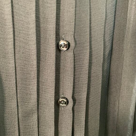 Cruise Size S Black Silk Pleated Sleeveless Knee Length Cocktail Dress - Picture 9 of 11